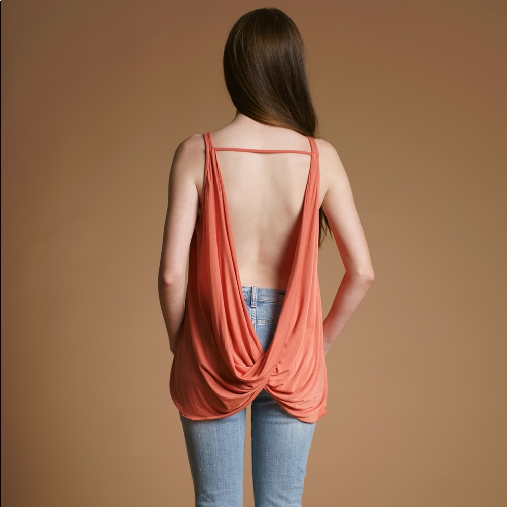 Dusty Orange Open Back Tank